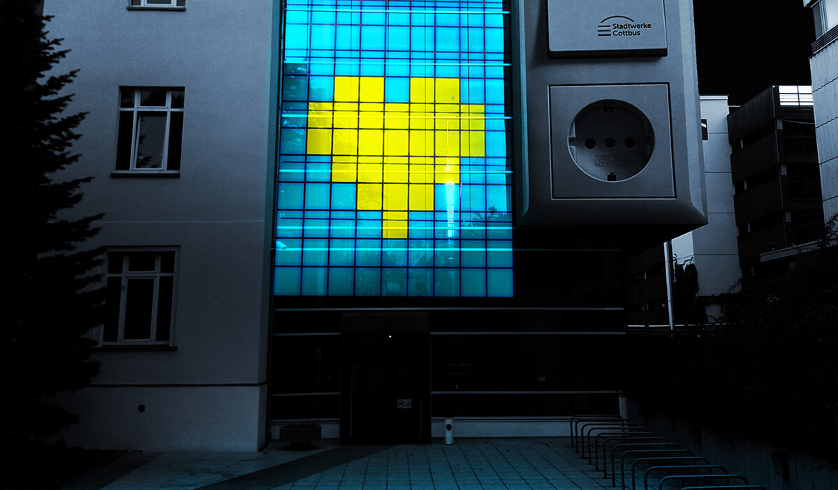 Entwurf einer interaktiven Fassade als Lichtmarke im Stadtraum
