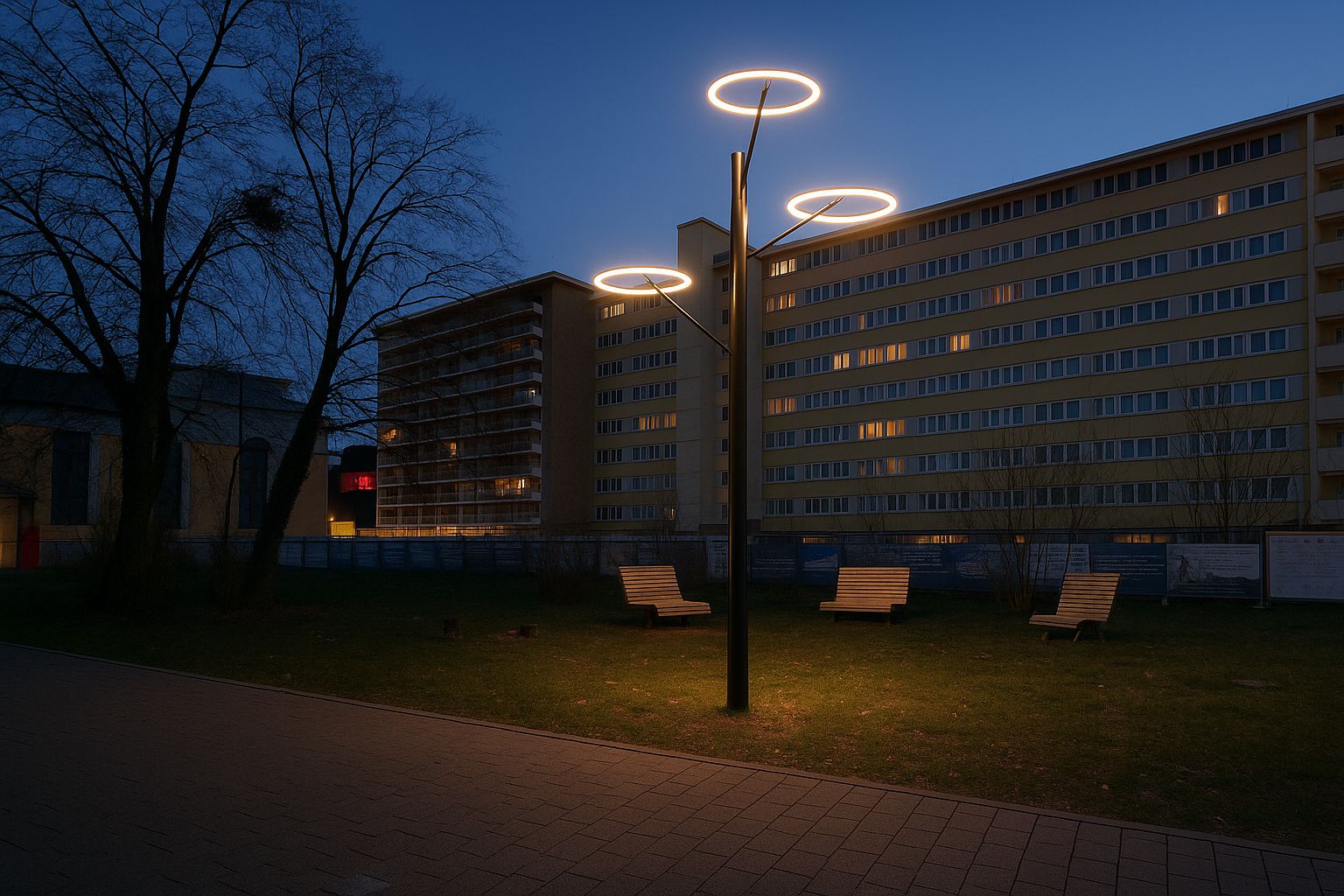 TheO Tree florale LED-Mastleuchte für Parks und Promenaden