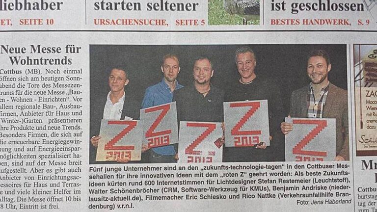 Zukunftspreis „das rote Z“ für leuchtstoff