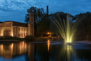 Lichtinstallation am Amtsteich Cottbus